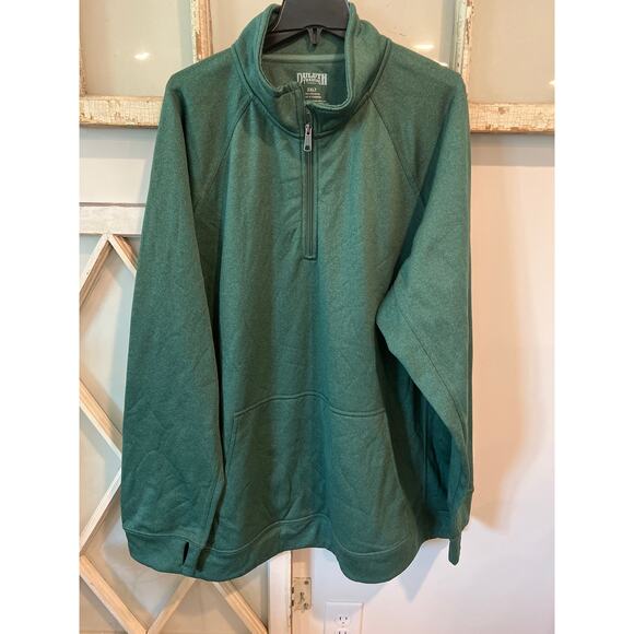 Duluth Trading Co mens size 2XLT 2X tall green 1/4 zip sweatshirt - Picture 1 of 2